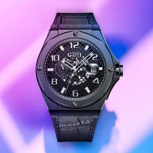 BG8701 German <b>Automatic</b> Mechanical <b>Watch</b> Valentine's Day Gift for Boyfriend Fashion Men's <b>Skeleton</b> Waterproof Luminous - Product Image 4