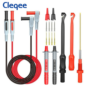 Cleqee P1033B Multimeter-Testsonden-Kabel-Kit mit 4-mm-Bananenstecker-Testleitungen für Drahts piercing - Product Image 1