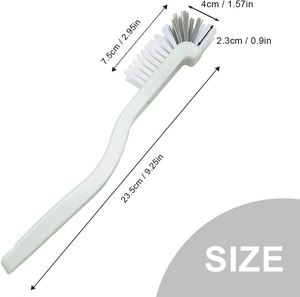 Ensemble de 2 brosses à verres en plastique à long manche de 23,5 cm, brosses de nettoyage courbées pour verres et bouteilles, brosse à vaisselle - Product Image 3