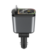 Chargeur de voiture rétractable rapide 4 en 1 100W, chargeur de voiture USB C, charge rapide, câbles rétractables et adaptateur de chargeur de voiture avec port USB