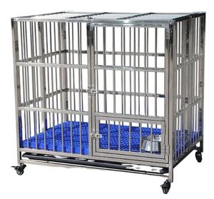 Metal köpek evcil hayvan kafesi besleyici köpek evi gabbia cani başına katlanabilir sandık evcil hayvan kafesi - Product Image 3