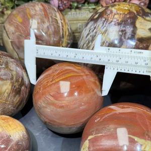 Esfera tallada natural al por mayor Esfera <span class=keywords><strong>de</strong></span> madera petrificada <span class=keywords><strong>de</strong></span> gran tamaño para la decoración del hogar - Product Image 5