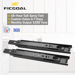 Ficgoal OEM Kim Loại Nhà Để Xe Im Lặng Đầy Đủ Mở Rộng 3 Gấp Bóng Mang Trượt Tủ Bếp Ăn Ngoài Trời Văn Phòng Tập Thể Dục Bàn Phím Khay - Product Image 1