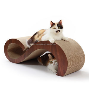 Luxo Natural Lounge <span class=keywords><strong>Scratcher</strong></span> para Gatos Reciclado Papelão Ondulado com Sisal Clássico Estilo Clássico Embalagem Da Caixa - Product Image 1
