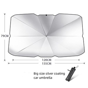 Nouveau soleil Protection UV Portable voiture parapluie voiture ombre parapluie Camping Polyester pliant contemporain intelligent parapluie de voiture 10pc - Product Image 6