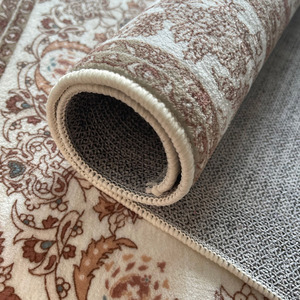 Tapis Bohème Vintage à Motifs Floraux en Polyester Fabriqué à <span class=keywords><strong>la</strong></span> Machine 4x6 Lavable Antidérapant Ultra Doux à Poils Courts Tons Terreux pour Chambre et Crèche - Product Image 6