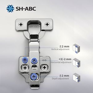 SH-ABC Bisagras Modernas para Muebles de Cocina y <span class=keywords><strong>Baño</strong></span>, de Montaje Rápido, de Una Sección, con Cierre Suave para Gabinetes - Product Image 3