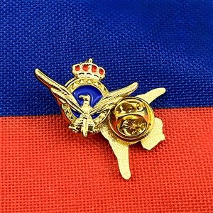 Distintivo Spagnolo da Aviatore 3D con Corona, Spilla da Bavero per Aviatore, Distintivo Smaltato Commerciale Nuovo per Aviazione Civile, Distintivo da Timoniere - Product Image 2