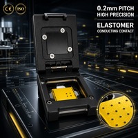 Soporte de Prueba de Elastómero Conductivo con Paso Fino de 0.1mm para Semiconductores RF, Dispositivo de Fijación de IC de Baja Inductancia, Jig de Burn-in BGA