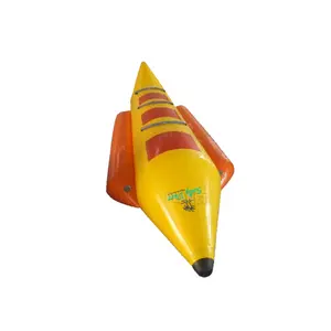 Portable High Quality PVC Tarpaulin Inflatable Floating Boat Water Game Inflatable Banana Boat On Water