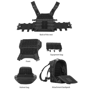 Quick Release Tactical <b>Vest</b> 500D Nylon Lightweight Durable MOLLE Modular Adjustable <b>Utility</b> <b>Vest</b> for Outdoor Training - Product Image 5