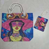 Sac à main pour téléphone portable pour femme, tendance 2026, à bas prix, 2 pièces, grande capacité, imprimé, fermeture éclair, mode, pour le shopping, la plage, les déplacements