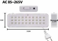 60 SMD LED Notfall-Flutlicht Wiederaufladbar 1200mAh Akku ABS Wandmontage für Innenbereich Heimgebrauch