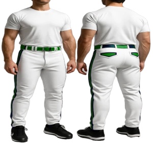 Pantalons de baseball personnalisés par sublimation, en gros, entièrement ou semi-sublimés, pantalons de softball, usine OEM, ODM, uniformes d'équipe haute performance - Product Image 1