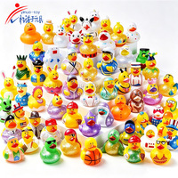 Canard en caoutchouc flottant transparent, souple, durable, léger, écologique, pailleté, imprimé sur mesure