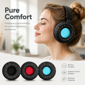 Almohadillas de Repuesto para Auriculares MDR-V55, Fundas de Almohadillas de PU para Auriculares MDR-V55 V500DJ, <span class=keywords><strong>Somic</strong></span> E95, MDR-7502 MDR-V500 - Product Image 3