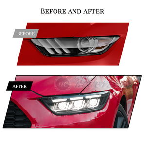 Ensemble de phares LED HCMOTIONZ pour Ford <span class=keywords><strong>Mustang</strong></span> 2015-2017 S550, feux avant avec animation de démarrage, DRL, clignotants séquentiels - Product Image 6