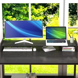 Mesa de Computadora de Madera con Estructura de Metal y Soporte para Monitor, Convertible, para Dormitorio o Sala de Estar - Product Image 5