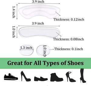 <span class=keywords><strong>Almohadillas</strong></span> de silicona de inserción <span class=keywords><strong>para</strong></span> <span class=keywords><strong>zapatos</strong></span> de mujer, Protector alto, diseño de tacón, Gel <span class=keywords><strong>para</strong></span> pies, antideslizantes - Product Image 2