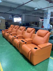 Fauteuils <span class=keywords><strong>de</strong></span> cinéma inclinables en cuir orange <span class=keywords><strong>pour</strong></span> home cinéma, canapés et sièges VIP <span class=keywords><strong>pour</strong></span> salle <span class=keywords><strong>de</strong></span> cinéma - Product Image 4