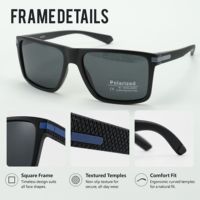 TAGION Nouveauté en stock – Lunettes de soleil polarisées carrées pour le sport et le cyclisme, pour hommes et femmes, lunettes de protection d'extérieur, vente en gros