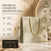 Sacs shopping en papier d'art personnalisés avec logo estampé à chaud or, sacs cadeaux réutilisables pour cadeaux