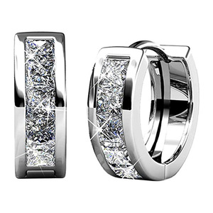 Orecchini a Cerchio Quadrati per Donne e Uomini, Accessorio per Orecchie Semplice da Indossare Quotidianamente, Gioielli alla Moda - Product Image 1