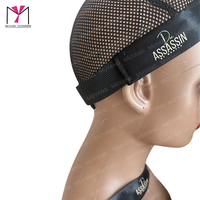 Nouveau Style Logo Personnalisé Taille Couleur Avant Dentelle Perruque Élastique Bande Noire Bonnet pour Perruque