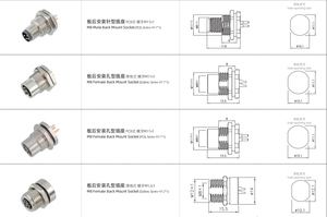DREAM START M8 Waterdichte DIN-connector PCB Afgeschermde 2-pins contact mannelijk naar vrouwelijk schuine connector <span class=keywords><strong>Code</strong></span> a - Product Image 4