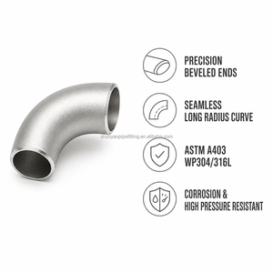Coude coudé à 90 degrés LR sans soudure en acier au carbone A234 WPB, norme ASME B16.9, haute pression, pour l'industrie pétrochimique, vente en gros directe usine - Product Image 4