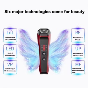 เครื่องนวดหน้าความถี่สูง ช่วยเร่งการดูดซึมครีมบำรุงผิว พร้อมแสง LED สีฟ้าและสีแดง ช่วยยกกระชับผิว ลดเลือนริ้วรอย - Product Image 4