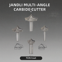 Fraiseuse à face multi-angles 6 cannelures pour le travail du bois (30/45/60) en carbure revêtu de TiCN pour centre d'usinage CNC haute vitesse OEM