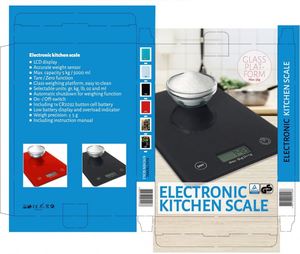 Bilancia per alimenti da cucina con bilancia digitale a piattaforma in vetro da 5kg all'ingrosso - Product Image 4