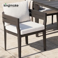 Ensemble de meubles de salle à manger d'extérieur de luxe moderne, ensemble de table de jardin imperméable, chaise de jardin pour hôtel, bord de piscine