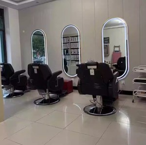 Online Celebrity Hair Salon <b>Wall</b>-mounted Hotel Bathroom Dedicated LED Hair <b>Mirror</b> and Vanity Stand - Product Image 3