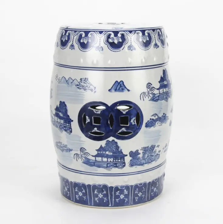 Nouveauté Jingdezhen — tabouret tambour vernissant en céramique, accessoires de maison, décoration de jardin