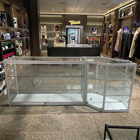 Meubles d'affichage en verre Éclairage LED Cabinets à tabac recyclables écologiques Vitrine de magasin de fumée