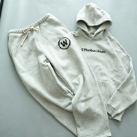 Ensemble de sweats à capuche et pantalons de survêtement personnalisés pour hommes, design streetwear, avec impression en relief, fabrication sur mesure
