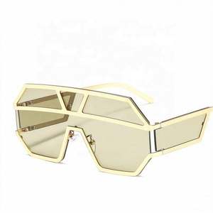 Gafas de Sol de Moda Retro de Lujo con Marco Grande para Mujer, Gafas de Sol con Marco Grande y Degradado, Gafas de Sol de Metal Extra Grandes para Hombre y Mujer 2021 - Product Image 4