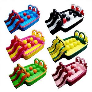 Jeu de carnaval gonflable d'extérieur, balles à sauter géantes, sauts énormes, défi Big Baller Wipeout à louer, double wipe 10X6M 5-10 - Product Image 1