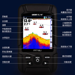 Détecteur de poissons Lucky Fish Finder FF718Li Sonar filaire sous-marin pour la pêche, profondeur 0,6-73 m - Product Image 4