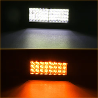 Projecteur à LED pour moto, 4x4, trois rangées, 7 pouces, 72W, blanc ambré, barre lumineuse de travail de haute qualité pour SUV tout-terrain, antibrouillard de conduite