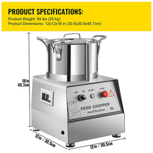 Máquina procesadora de alimentos <span class=keywords><strong>picadora</strong></span> de carne vegetal <span class=keywords><strong>Industrial</strong></span> Eléctrica de acero inoxidable a la venta - Product Image 5