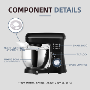 Appareils de <span class=keywords><strong>cuisine</strong></span> 1100W 5L <span class=keywords><strong>Robot</strong></span> Multifonction cuisson gâteau pain mélangeur Machine mélangeur sur pied - Product Image 3