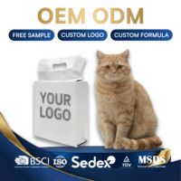 Litière pour chat en bentonite de sodium la plus vendue, forte absorption, faible poussière, absorption élevée, vente en gros directe d'usine, 5 kg, Pasir Kucing