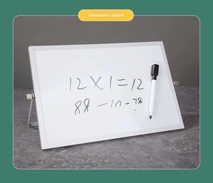 Tableau blanc magnétique portable double face à cadre <span class=keywords><strong>en</strong></span> A, le plus vendu, avec plateau pour marqueurs et design peu encombrant - Product Image 5