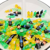 Mini bouteille en résine écologique peinte à la main pour maison de poupée, miniatures, cadeaux pour enfants, jouets, accessoires de décoration intérieure