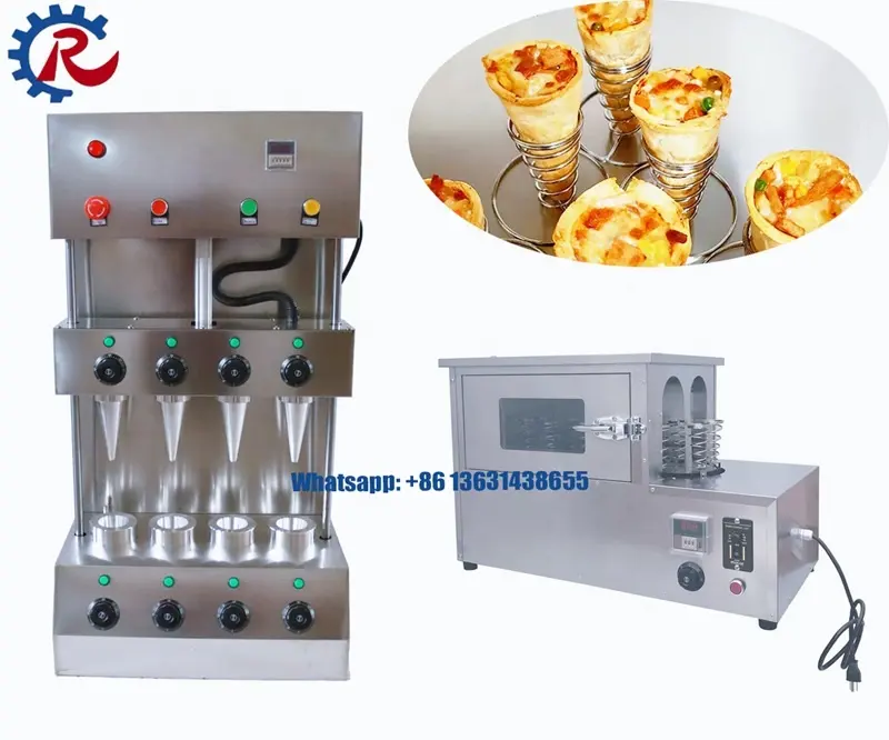 Ruiya 110V/220V lácteo dulce comestible crujiente azúcar oblea Kono Waffle Cup Maker nieve Pizza cono máquina