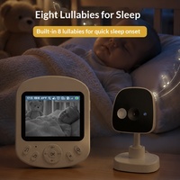 Babyphone avec caméra 1080p HD 12MP, vision nocturne, communication bidirectionnelle, berceuses apaisantes, écran couleur 2,8 pouces, sans Wi-Fi