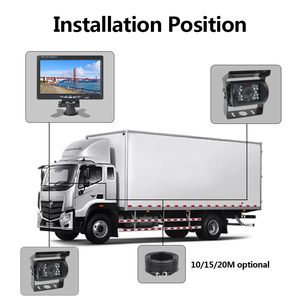 720P <strong>7</strong> Inch LCD HD Monitor Night Vision Front Rear View <strong>Reversing</strong> Backup <strong>Camera</strong> Dual Driving Security System <strong>Kit</strong> for Truck - Product Image 5
